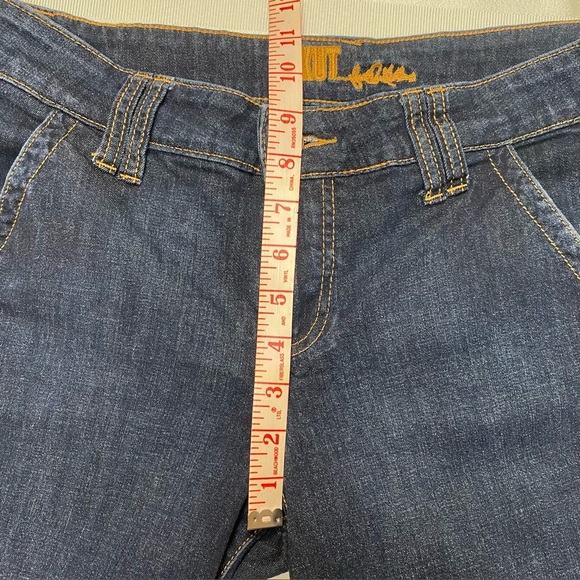 Kut from the Kloth Bermuda Shorts Sz 8 Dark Wash Gold Thread 4 pockets E… - Picture 4 of 15